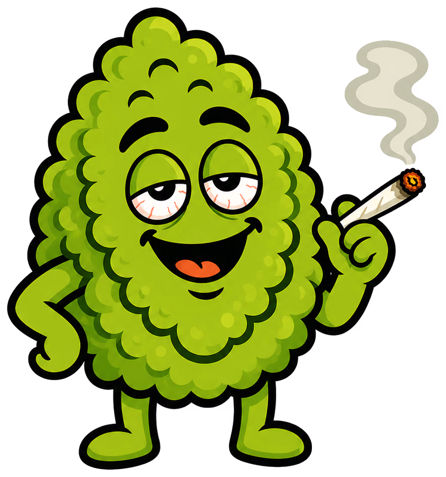 Bud the Weed Mapper mascot