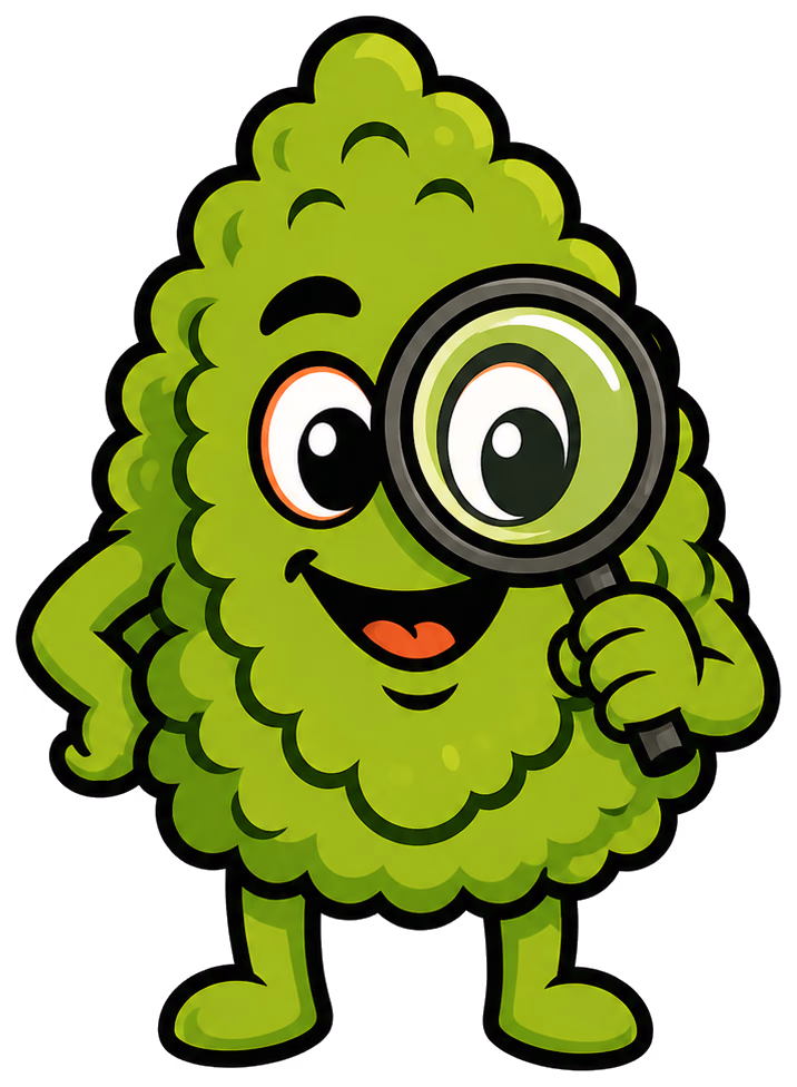 Bud the Weed Mapper mascot