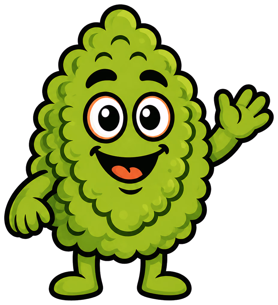 Bud the Weed Mapper mascot